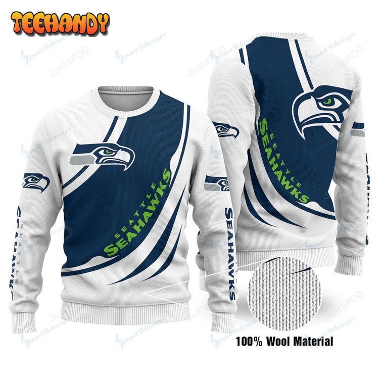 Seattle Seahawks Ugly Christmas Sweater, All Over Print Sweatshirt