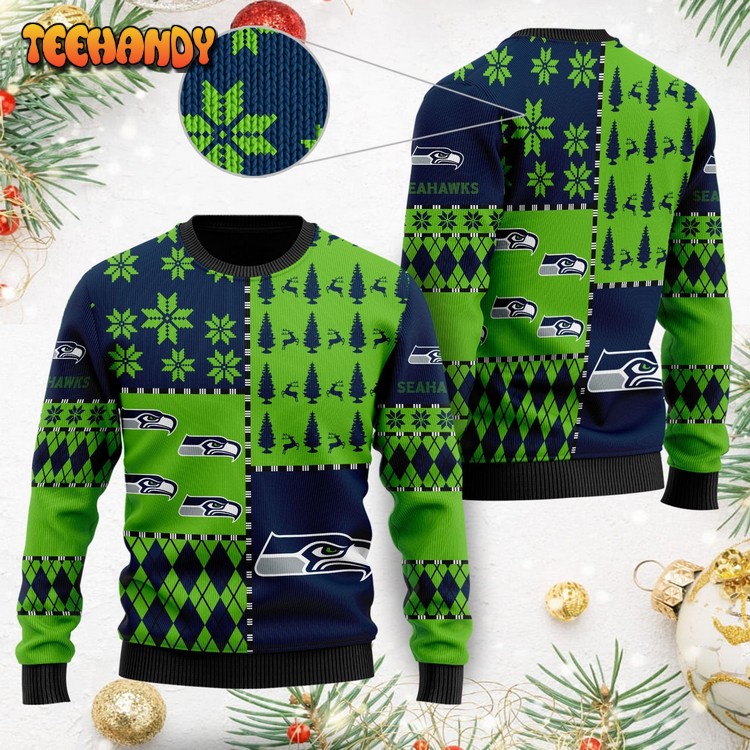 Seattle Seahawks Ugly Christmas Sweaters Best Christmas Fans