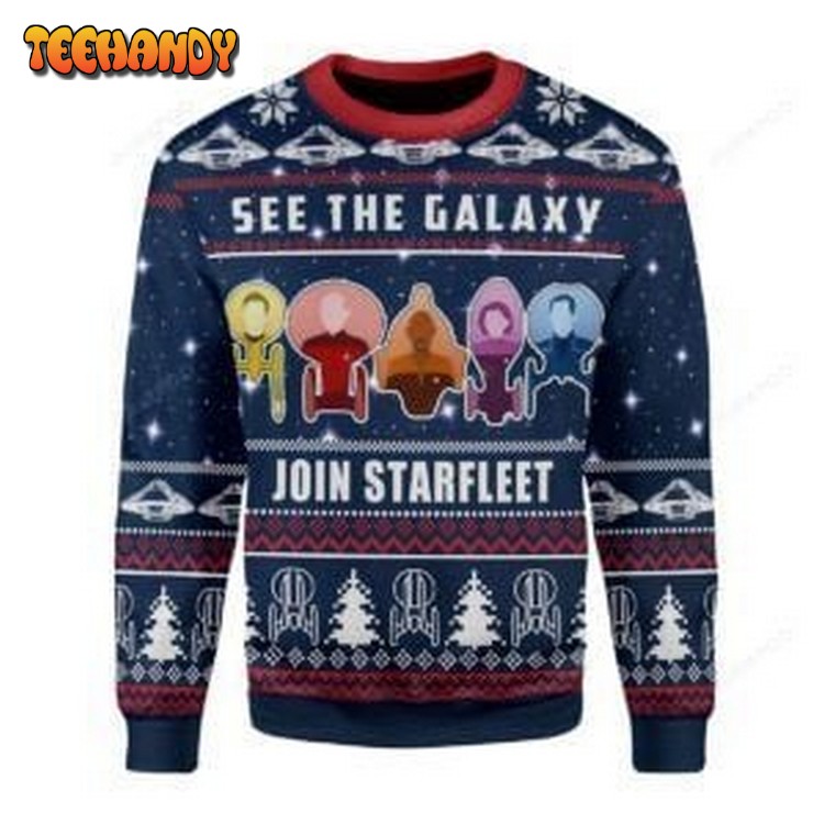 See The Galaxy Join Starfleet Ugly Christmas Sweater