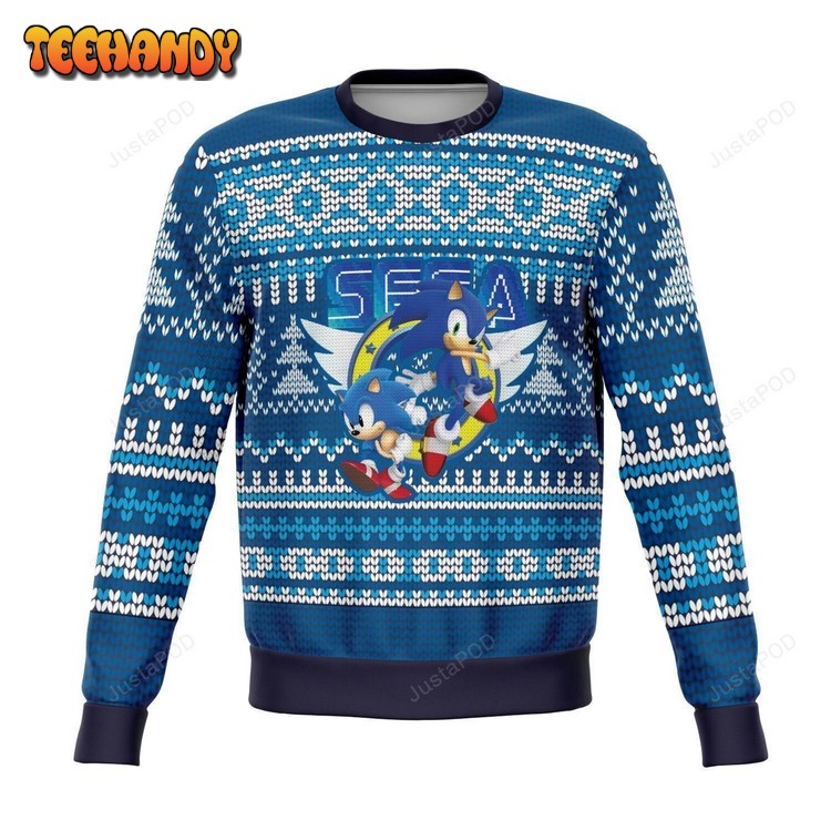 Sega Superstars Sonic Ugly Christmas Sweater, All Over Print Sweatshirt