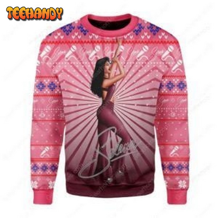 Selena Quintanilla Ugly Christmas Sweater, All Over Print Sweatshirt