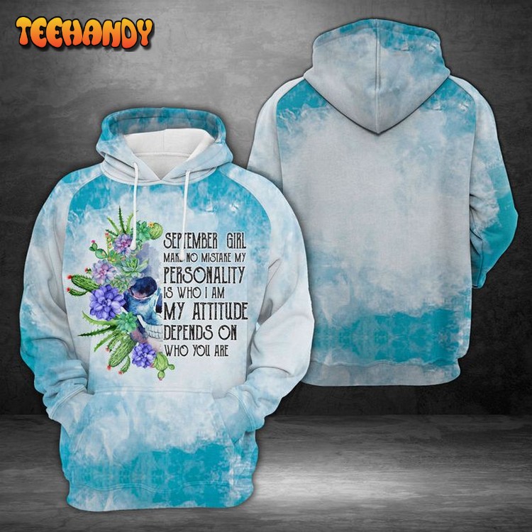 September Girl 3D Printed Hoodie Zipper Hoodie