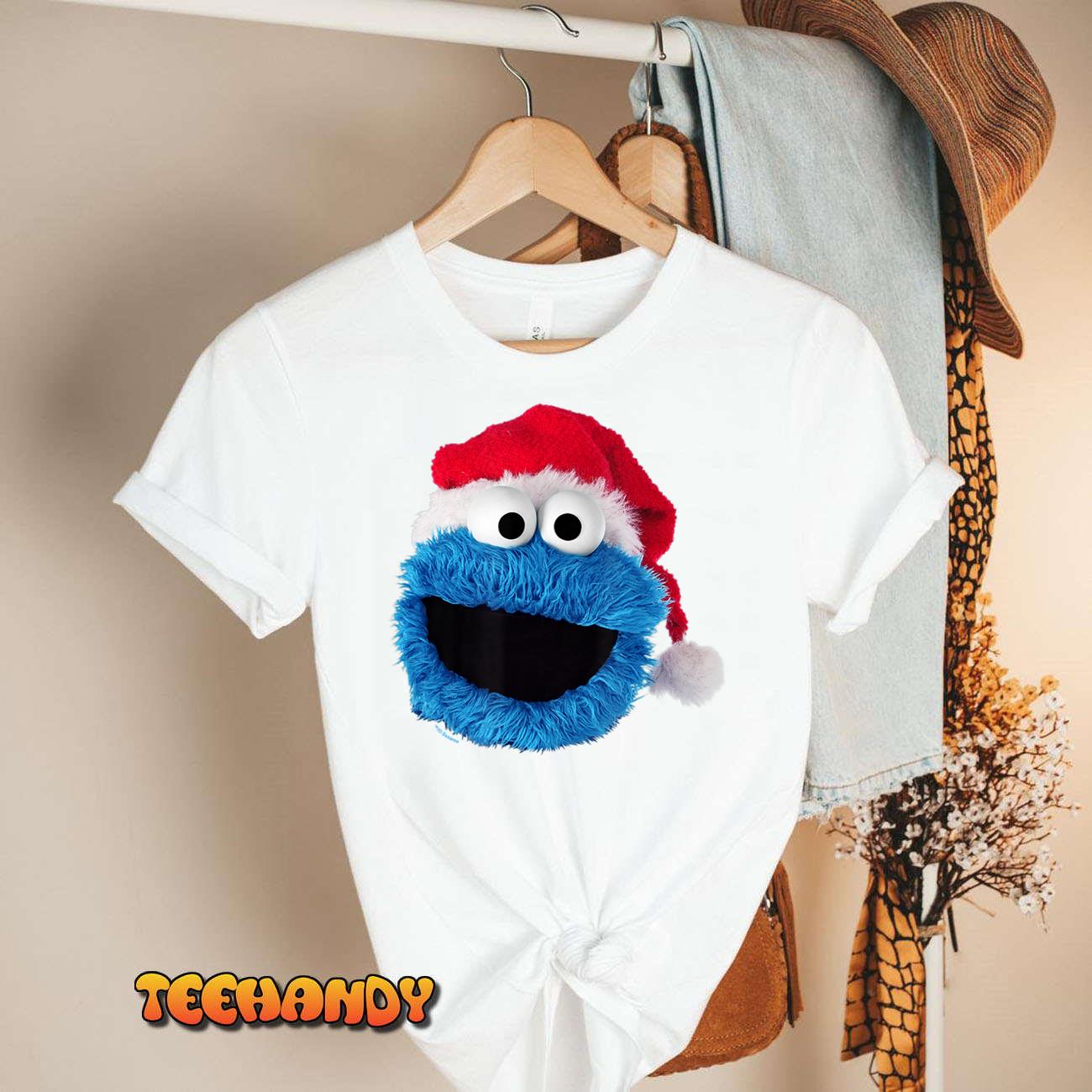 Sesame Street Cookie Monster Christmas Santa Hat T-Shirt