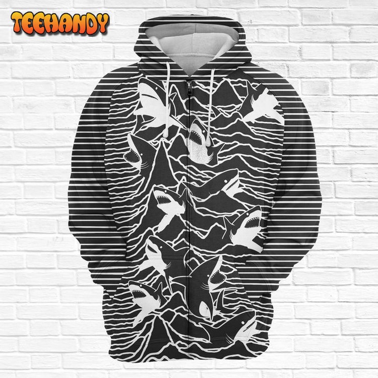 Shark Division 3D Printed Hoodie Zipper Hoodie