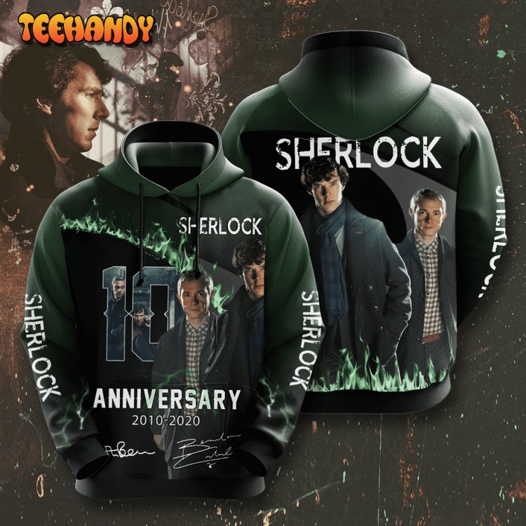 Sherlock Movie Character Anniversary 10 Years 3D Hoodie