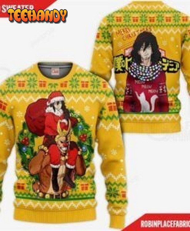 Shota Aizawa And All Might Ugly Christmas Sweater, Ugly Sweater