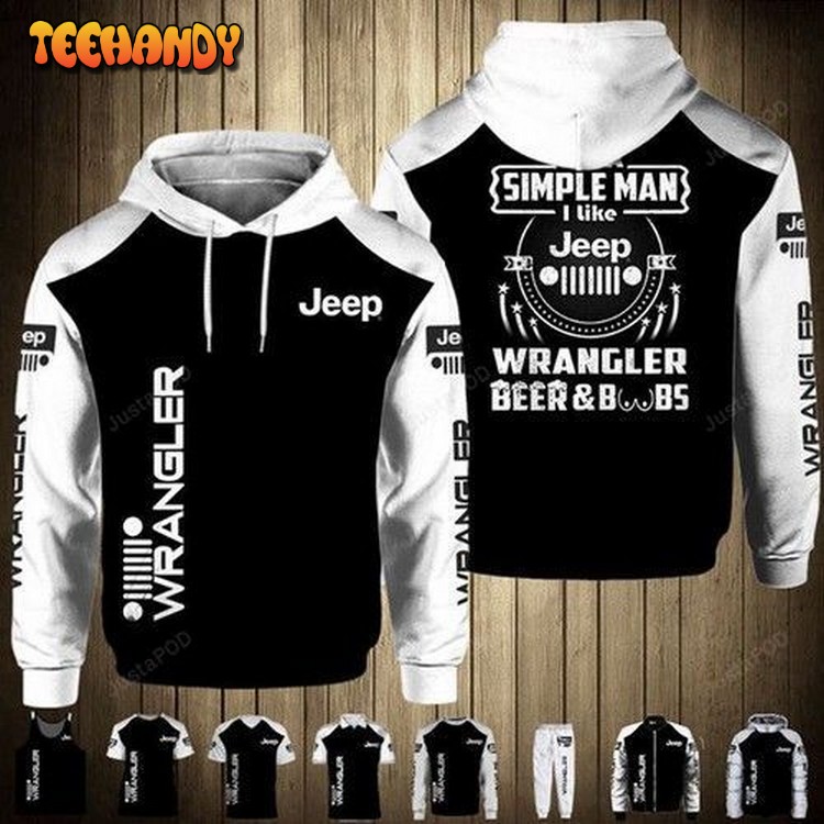 Simple Man Like Jeep Wrangler Beer Boobs 3d Hoodie