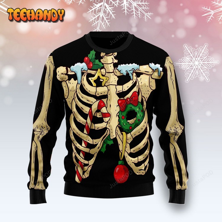 Skeleton Christmas Awesome Ugly Christmas Sweater