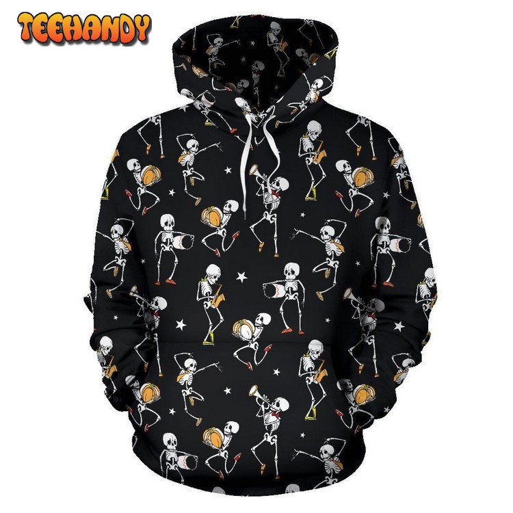 Skeleton Dance Print Pullover 3D Hoodie For Men Women