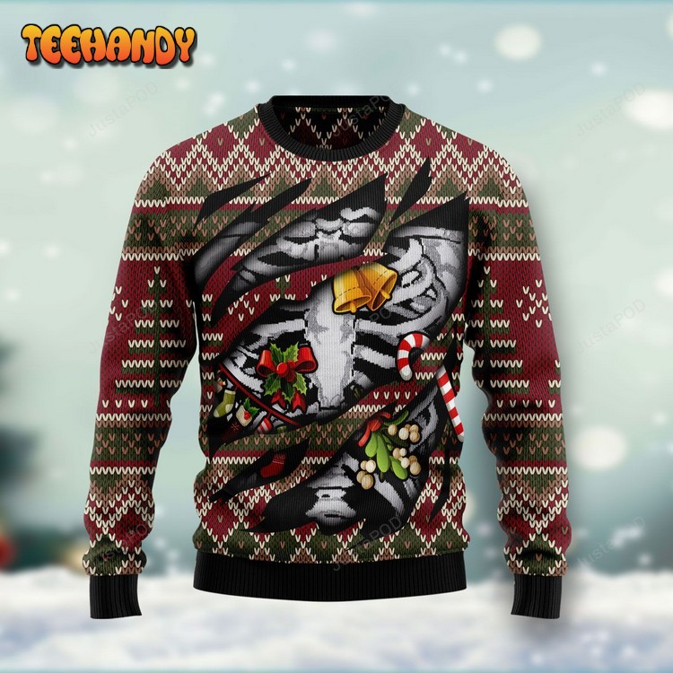 Skeleton Ugly Christmas Sweater, Ugly Sweater, Christmas Sweaters