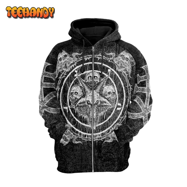 SKULL BAPHOMET 3D Hoodie