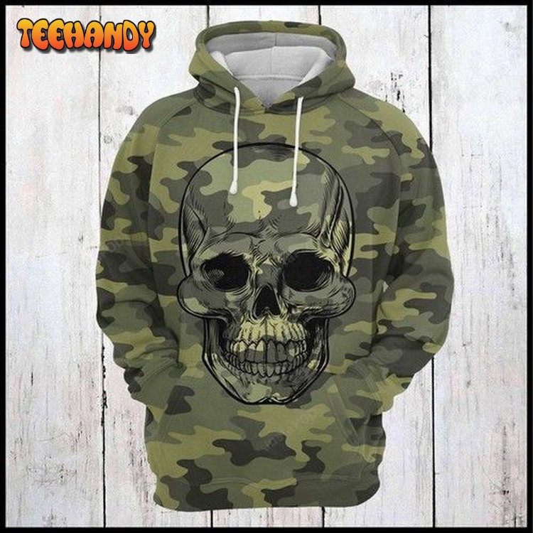 Skull Camo 3d Hoodie For Men For Women Skull Hoodie