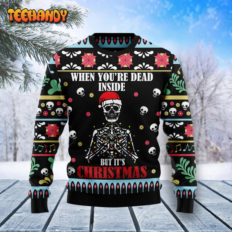 Skull Christmas Inside T1910 Ugly Christmas Sweater