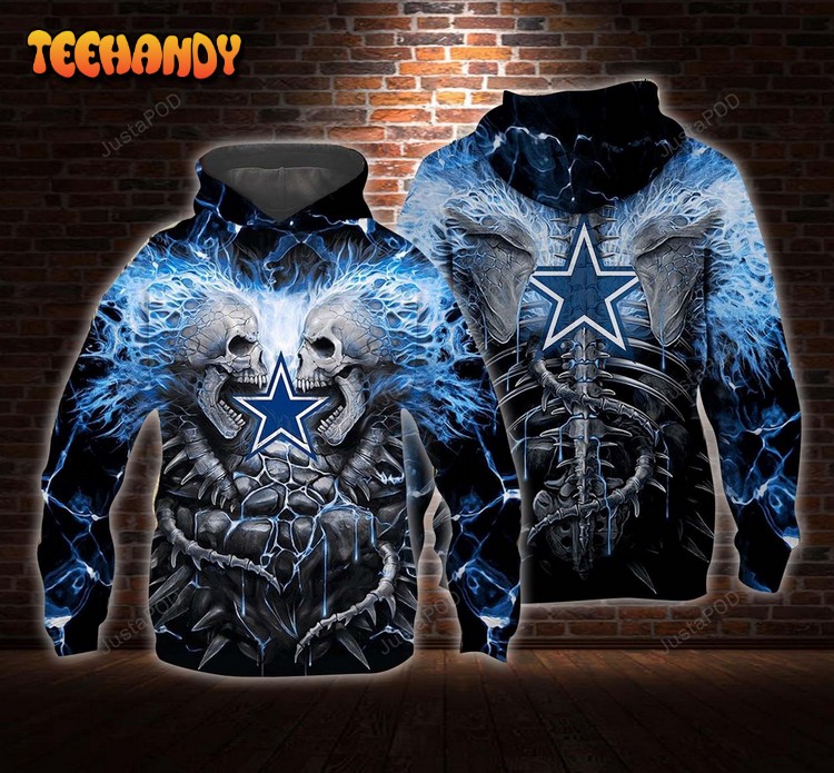 Skull Dallas Cowboys NFL Men and Women 3D Hoodie