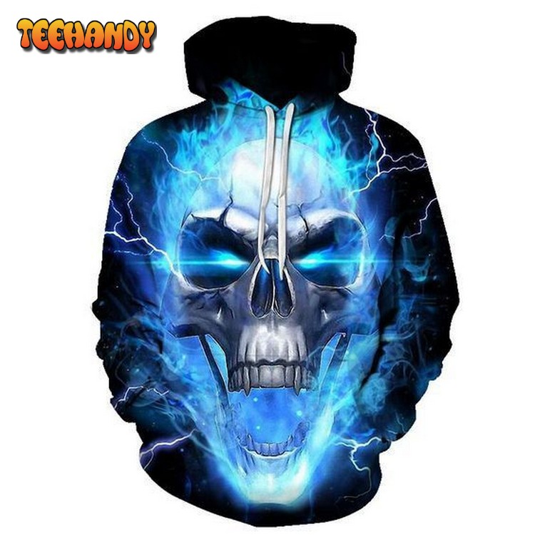 Skull Face Pullover And Zippered Hoodies Custom 3D Hoodie