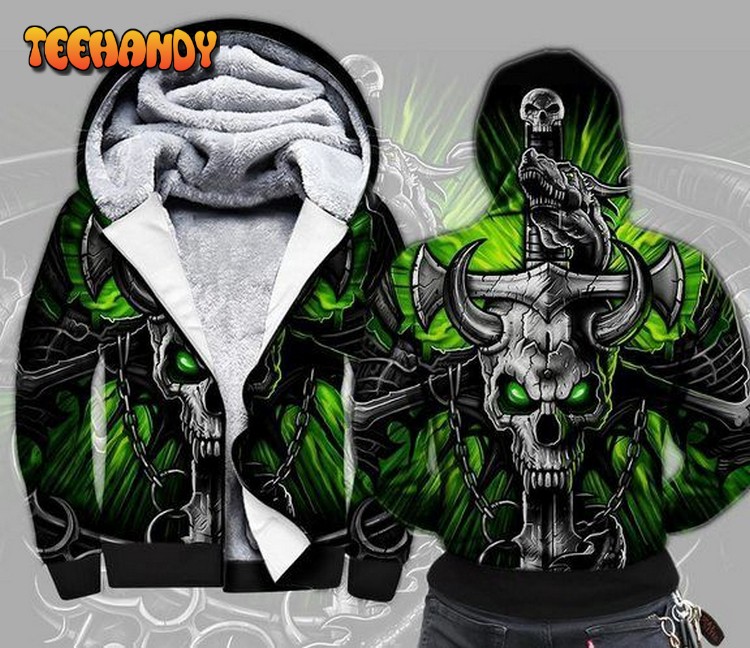 Skull Fleece 3D Hoodie For Men For Women Hoodie