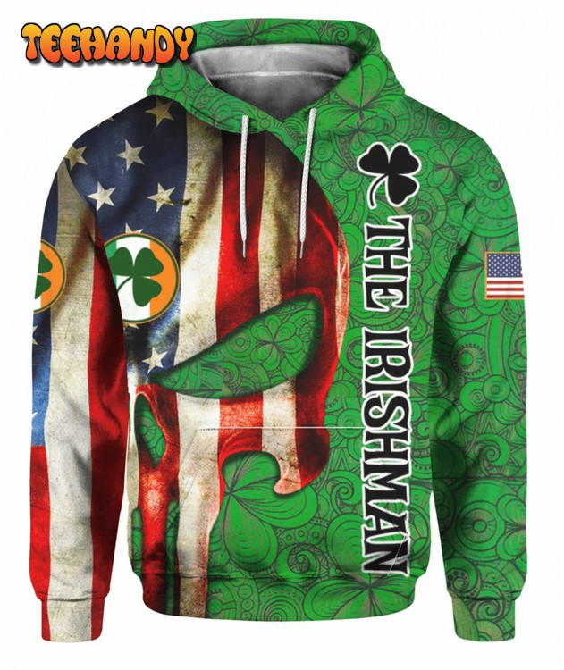 Skull Irish Man Pullover And Zip Pered Hoodies