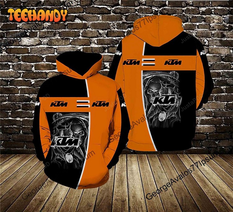 Skull KTM 3D Hoodie 3D All Over Printed Hoodie