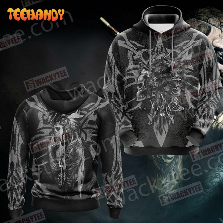 Skull Man 3D Hoodie All Over Print Hoodie