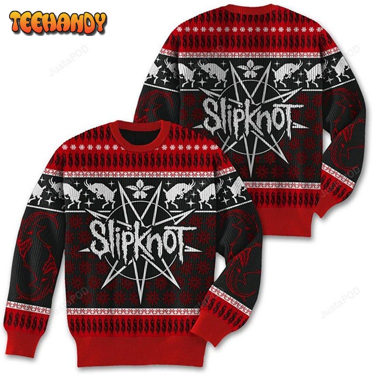 Slipknot – Pentagram Ugly Christmas Adult Sweater, Ugly Sweater