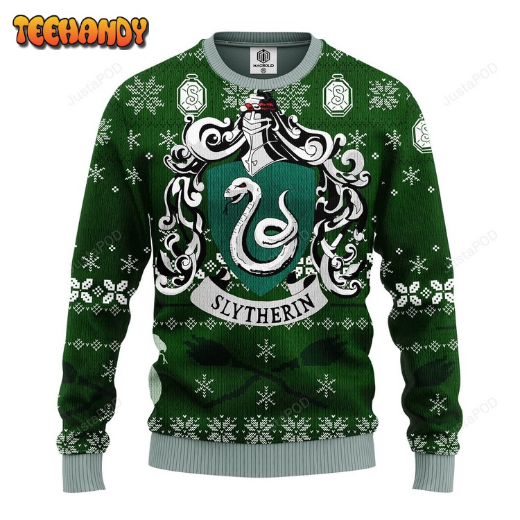 Slytherin Harrypotter Team Ugly Christmas Sweater, Ugly Sweater