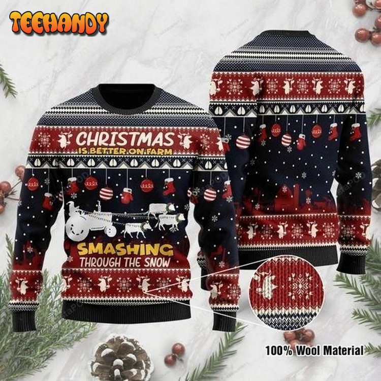 Smashing Through The Snow Ugly Christmas Sweater