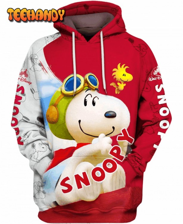 Snoopy 3D Printed Hoodie Zipper Hoodie