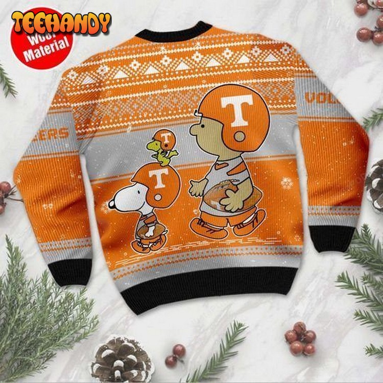 Snoopy And Charlie Brown Tennessee Volunteers Ugly Sweater