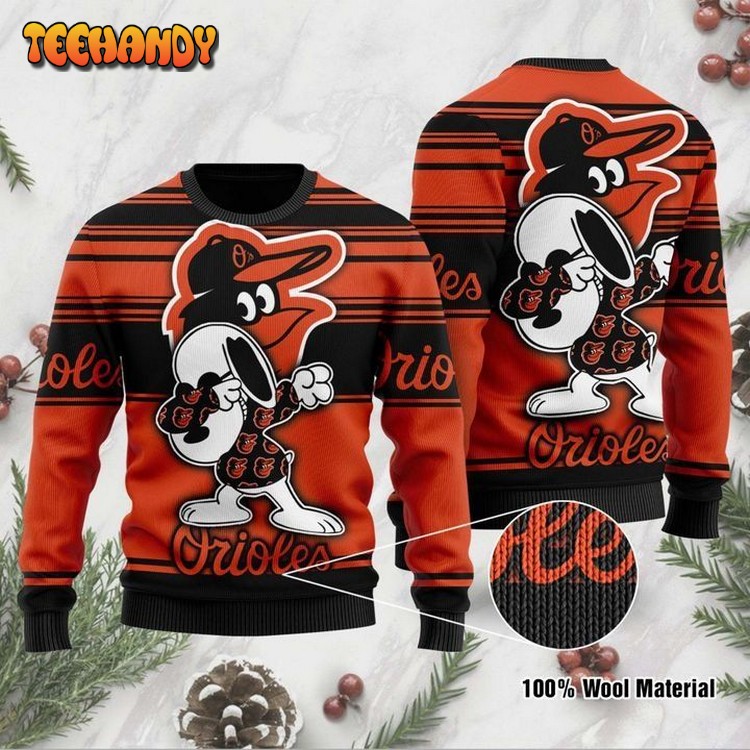 Snoopy Baltimore Orioles For Fans Ugly Christmas Sweater