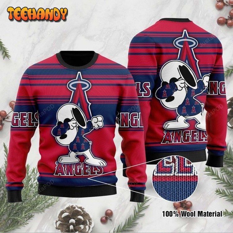 Snoopy Los Angeles Angels Ugly Christmas Sweater