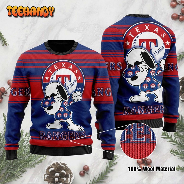 Snoopy Love Texas Rangers For Baseball-MLB FansSweater Ugly Sweater