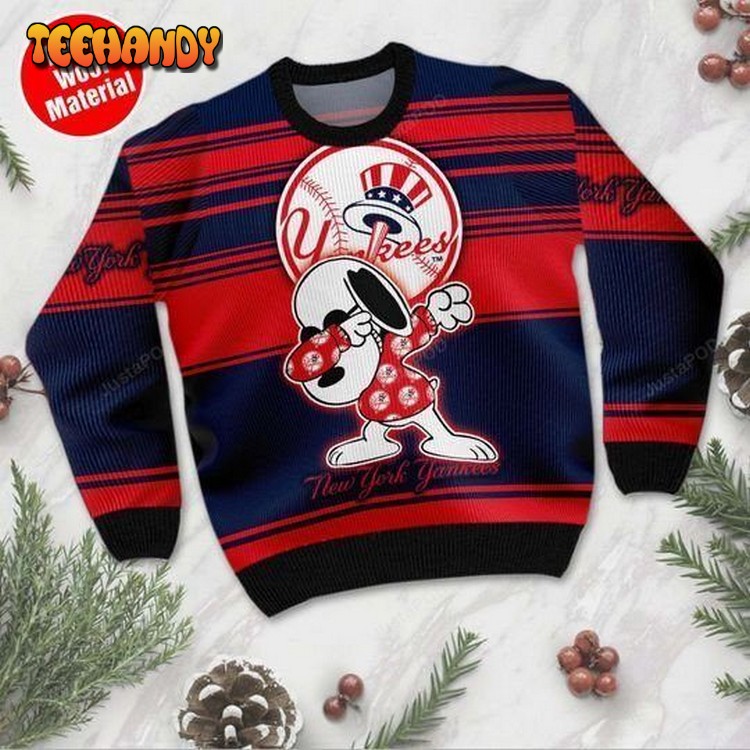 Snoopy New York Yankees Ugly Christmas Sweater, All Over Print Sweatshirt