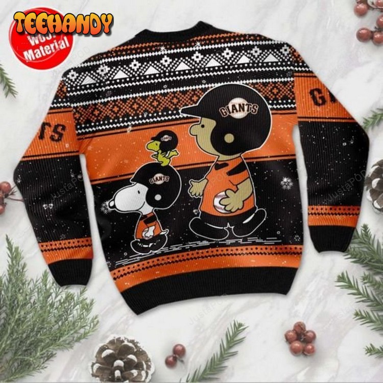 Snoopy San Francisco Giants Ugly Christmas Sweater, Ugly Sweater