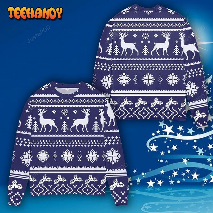 Snowflake And Christmas Tree Ugly Christmas Sweater