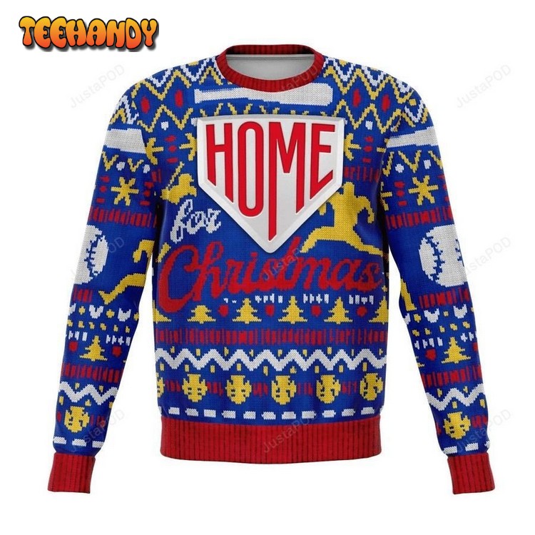 Softball Home For Christmas Ugly Christmas Sweater