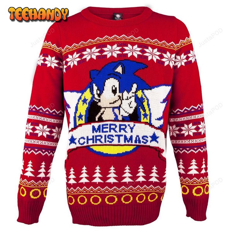 Sonic the Hedgehog Classic Ugly Sweater, Ugly Sweater, Christmas Sweaters