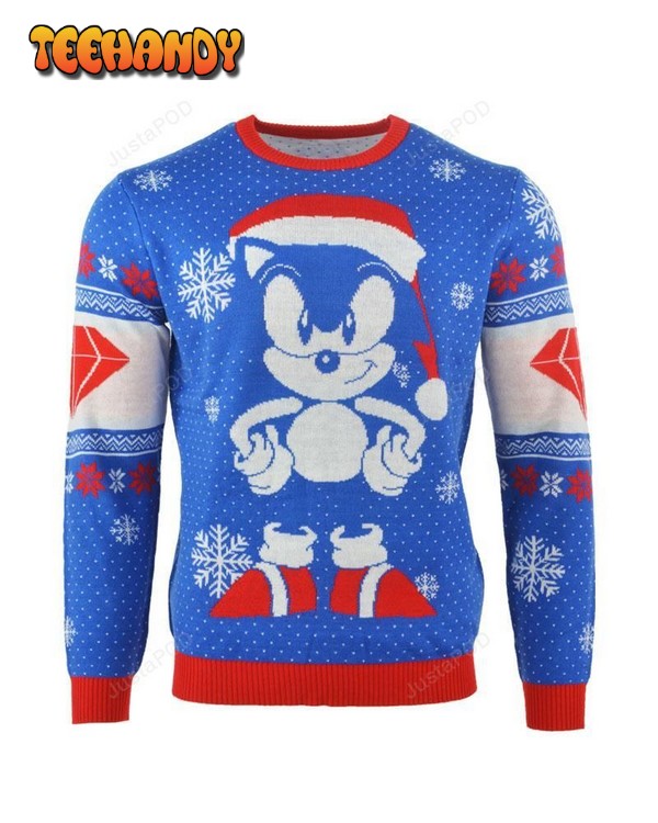 Sonic the Hedgehog Sonic Gem Christmas Ugly Sweater, Ugly Sweater
