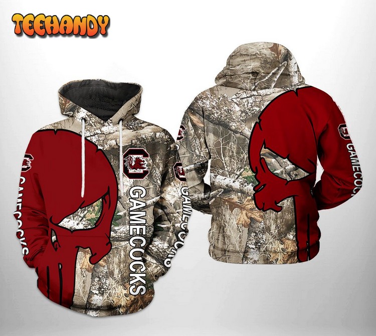 South Carolina Gamecocks NCAA Camo Veteran Hunting 3D Hoodie