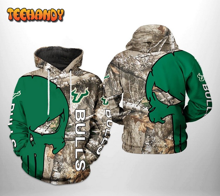 South Florida Bulls NCAA Camo Veteran Hunting 3D Hoodie