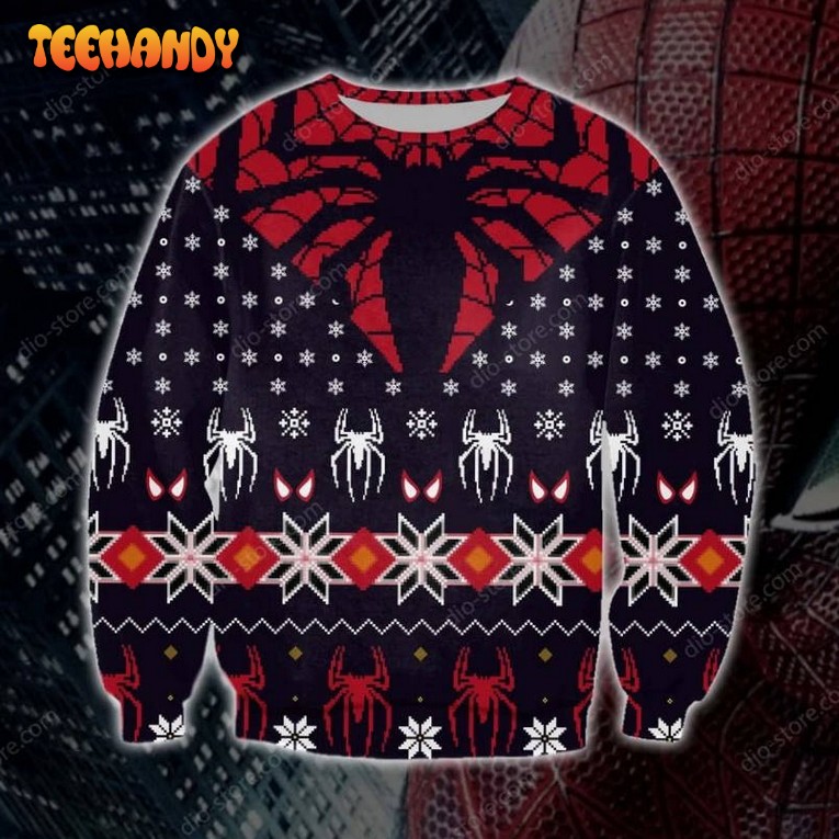 Spider Ugly Christmas Sweater, All Over Print Sweatshirt, Ugly Sweater