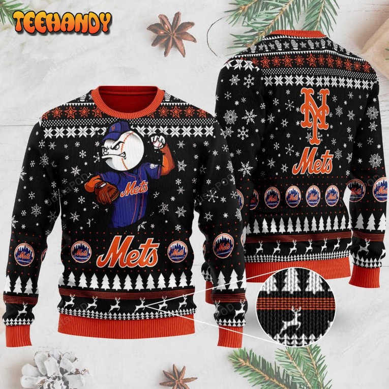 Sports Baseball Team New York Mets With The Mascot Mr. Met Sweater