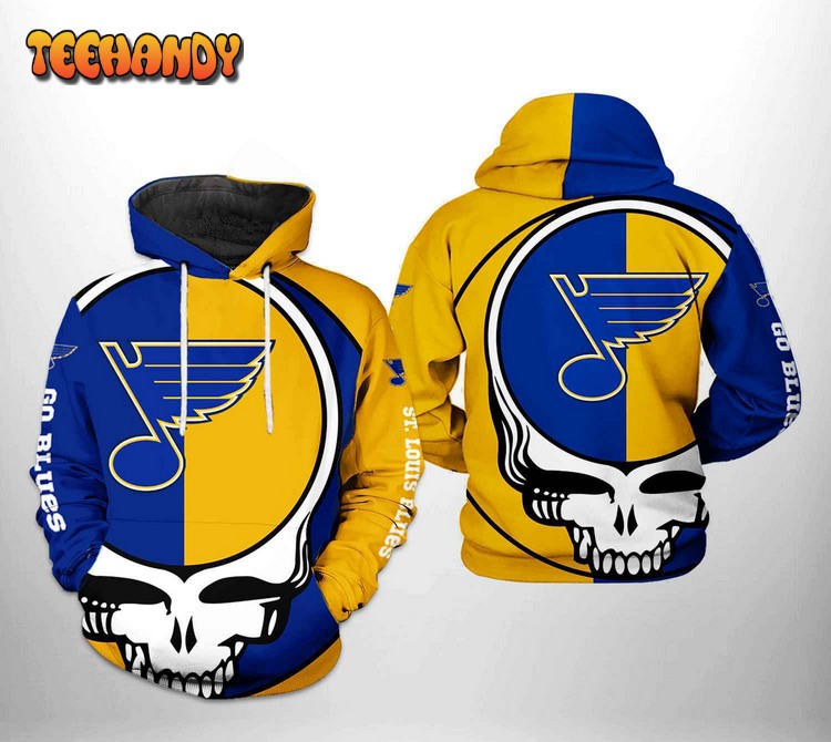 St. Louis Blues NHL Grateful Dead 3D Printed Hoodie Zipper Hoodie