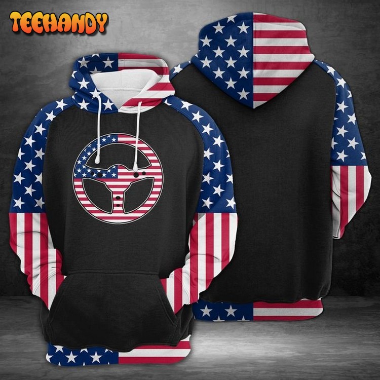 Steering Wheel 3D Printed Hoodie Zipper Hoodie