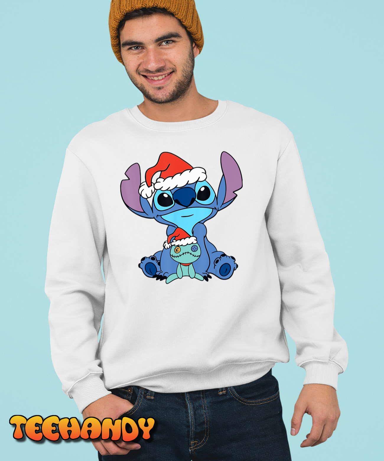 Stitch Christmas Hat Tangled Portrait T-Shirt