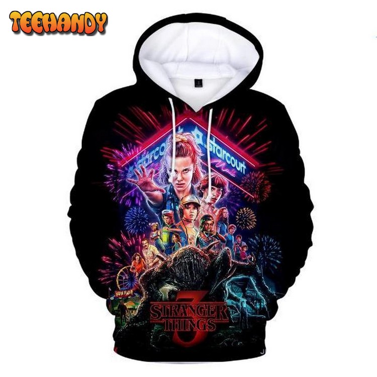 Stranger Things Season 3 3D Printed Hoodie Zipper Hoodie