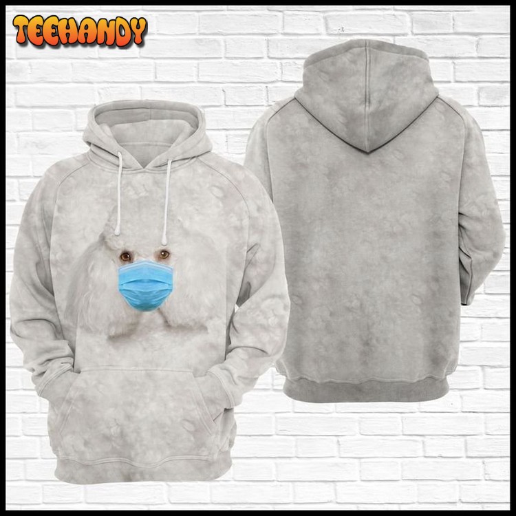 Strong Poodle 3D Printed Hoodie Zipper Hoodie