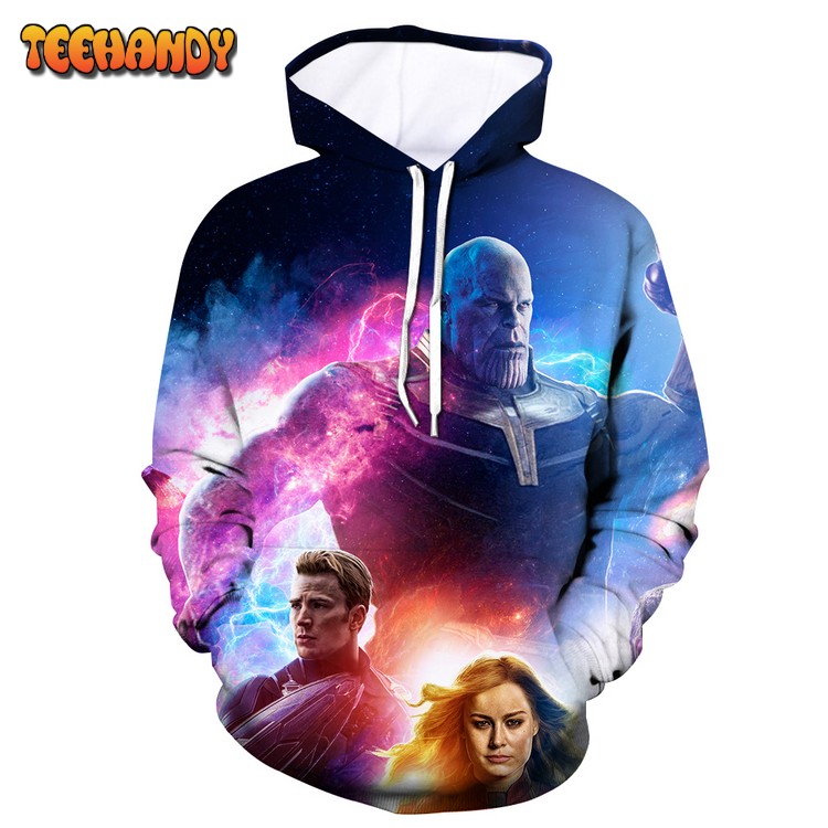 Superhero Captain America Marvel Thanos Avengers Endgame 3D Hoodie