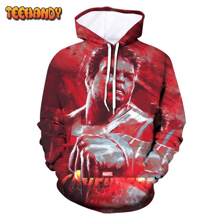 Superhero Hulk Avengers Endgame 3D Printed Hoodie Zipper Hoodie