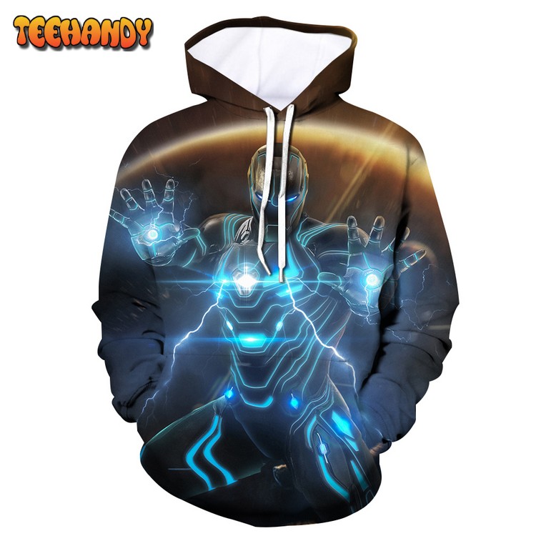 Superhero Iron Man Armor Art Avengers Endgame 3D Printed Hoodie