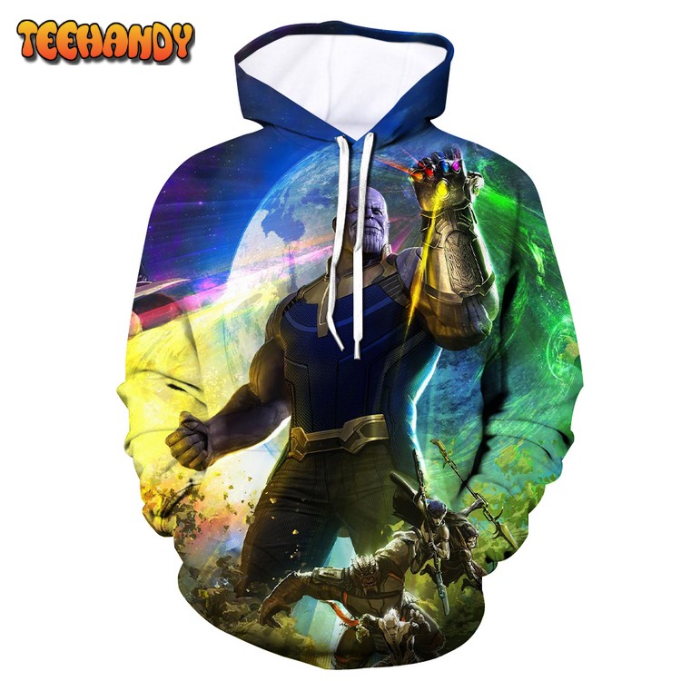 Superhero Thanos Avengers Endgame 3D Printed Hoodie